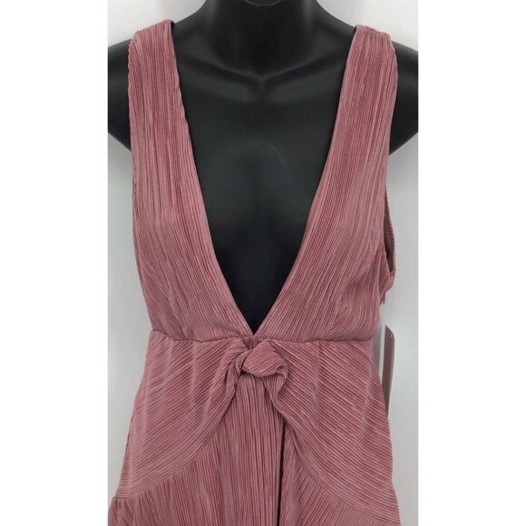 Free People Dress Size 2 Pink Crinkle Women New - Picture 2 of 7
